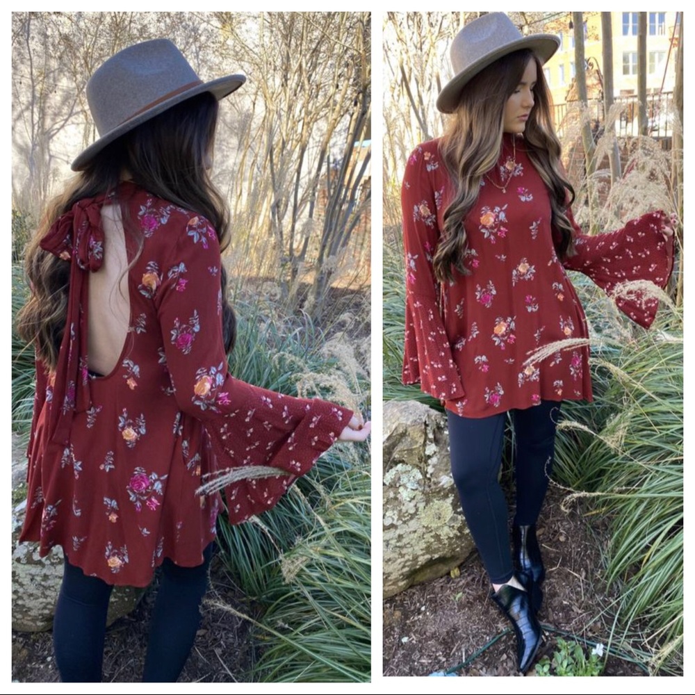 FREE PEOPLE BOHO FLOWY MINI TUNIC BOHEMIAN PRINT DRESS A3C - Picture 4 of 16